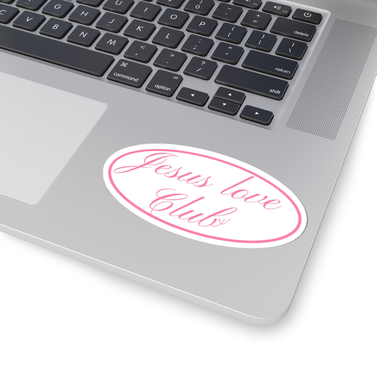 Jesus Love Club sticker | Kiss-cut oval Christian decal