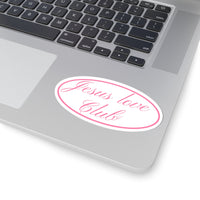 Jesus Love Club sticker | Kiss-cut oval Christian decal