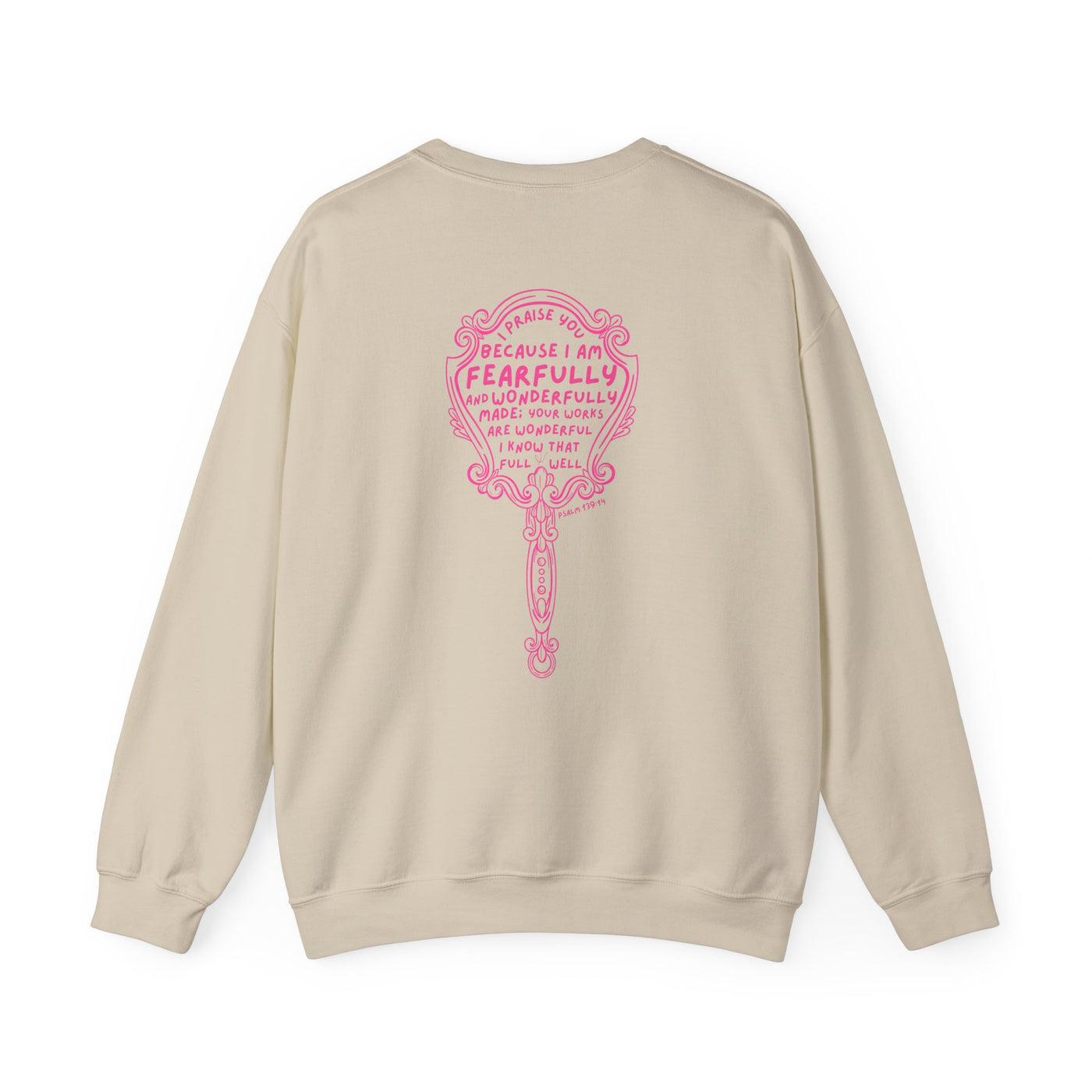 Fearfully and Wonderfully Made Mirror crewneck sweatshirt | faith Christian scripture