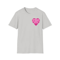 Spread the Love of Jesus T-Shirt | Pink Heart Christian Tee for Women | Soft, LightWeight Cotton T Shirt | 100% Ringspun Cotton