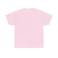 pink hand-drawn heart script tee | white t-shirt