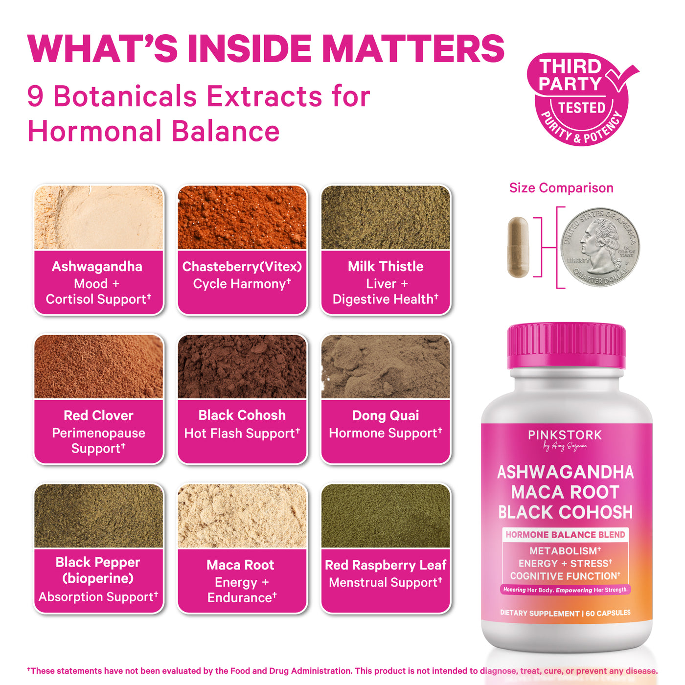 Ashwagandha, Maca Root, and Black Cohosh
