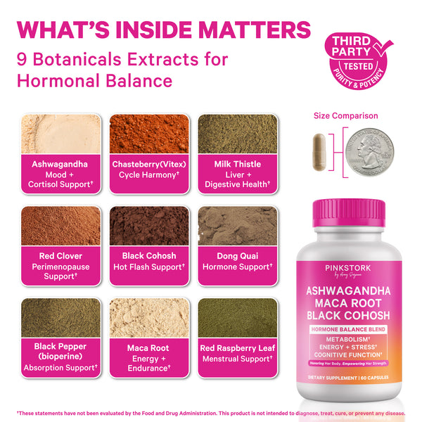 Ashwagandha, Maca Root, and Black Cohosh