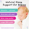 A baby sleeping peacefully. Natural Sleep Support for Babies.