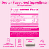 Pink Stork Birth Control Cleanse supplement facts panel.