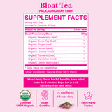 Pink Stork Bloat Tea Supplement Facts