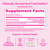 Pink Stork Choline supplement facts panel.