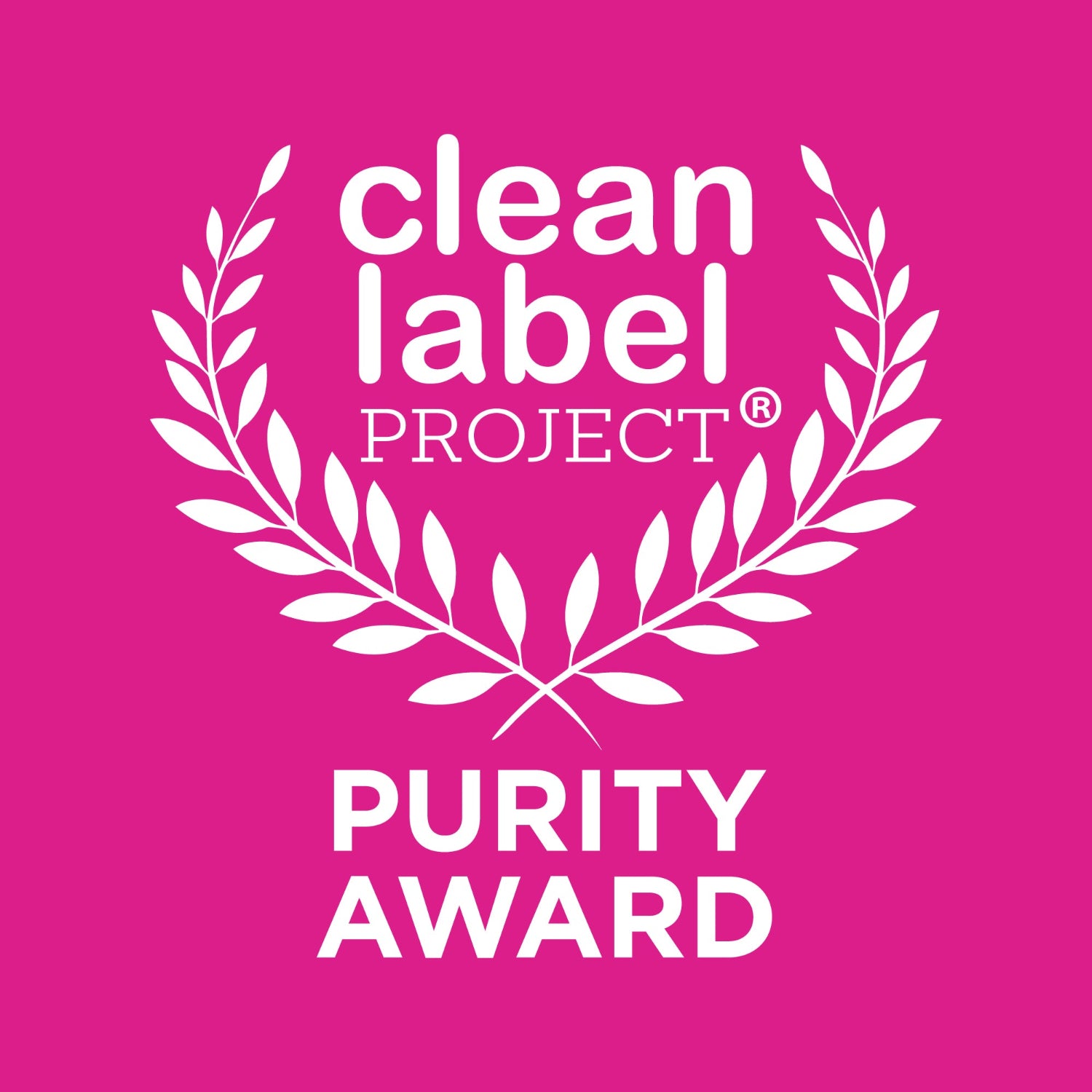 Clean Label Project logo on a pink background