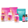 Pink Stork Maternity Leave Package - Premium. Includes Postpartum Recovery Tea, Postpartum Probiotic, Total Postnatal + DHA - 60 Capsules, Postpartum Mood Support, Baby Bath Flakes, Baby Multi + DHA Drops, Baby Probiotic Drops. 