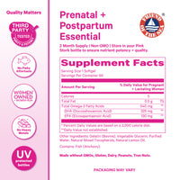 Pink Stork DHA supplement facts showing ingredients.