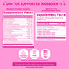Pink Stork Fertility Bundle Supplement Facts.  Unsweetened Mint Flavor.