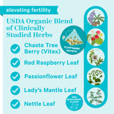 Elevating Fertility. USDA Organic Blend of Clinically Studied Herbs. 