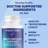 Pink Stork Men's Fertility Support. Doctor Supported Ingredients for him.