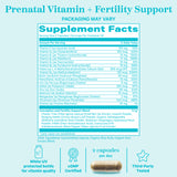 Pink Stork Fertility Support Supplement Facts.