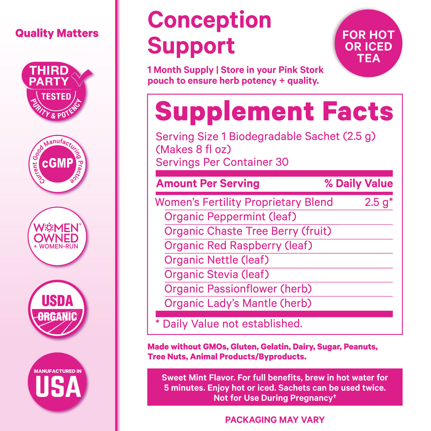 purely plants fertility tea Fertility Tea (3 Flavors) – Pink Stork