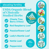 Elevating Fertility. USDA Organic Blend of Clinically Studied Herbs.