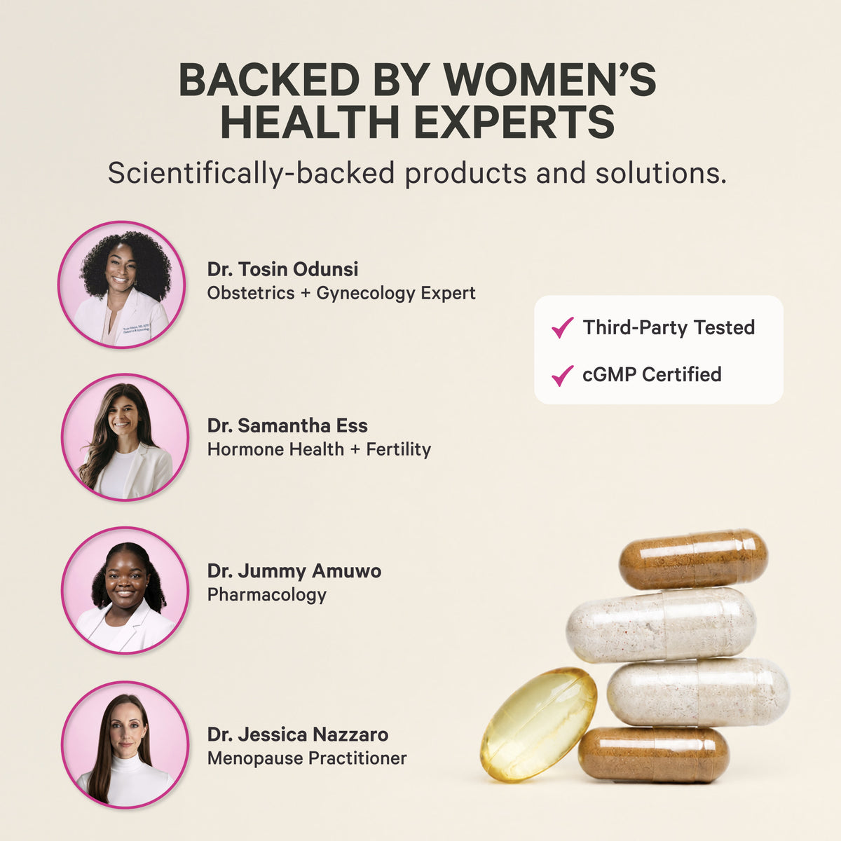 Backed by Women's Health Experts