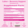 Pink Stork Labor Prep supplement facts panel.