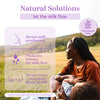 African American woman sitting in the mountains with her son nursing. Natural solutions - let the milk flow. Fenugreek free.