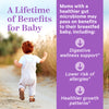 A child walking down a dirt path. A lifetime of benefits for baby.
