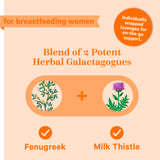 For breastfeeding women. Individually wrapped lozenges for on-the-go support. Blend of 2 potent herbal Galactagogues. Fenugreek + Milk Thistle. 