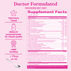 Pink Stork Liquid Prenatal + Postnatal supplement facts panel.