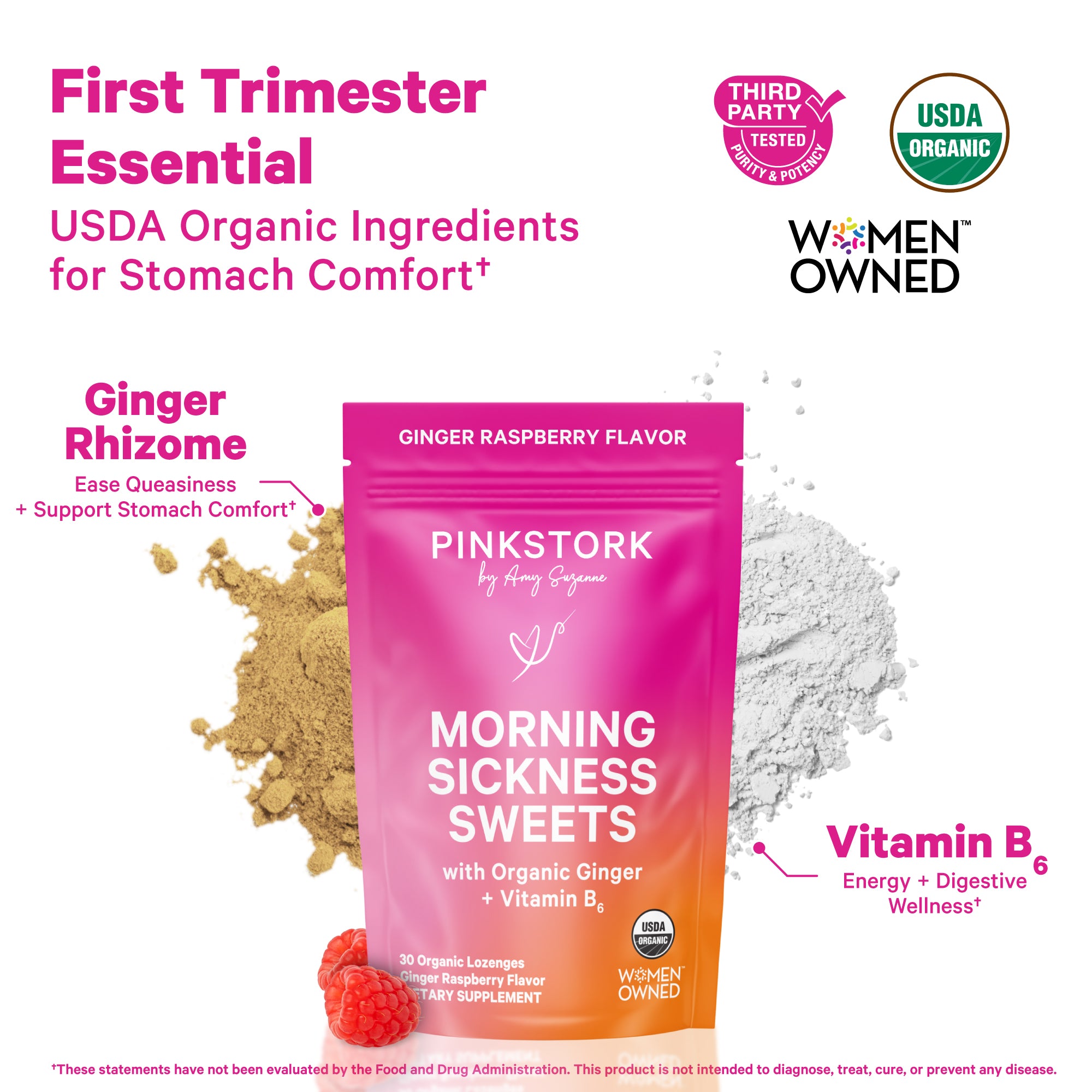 Morning Sickness Sweets - Ginger Raspberry
