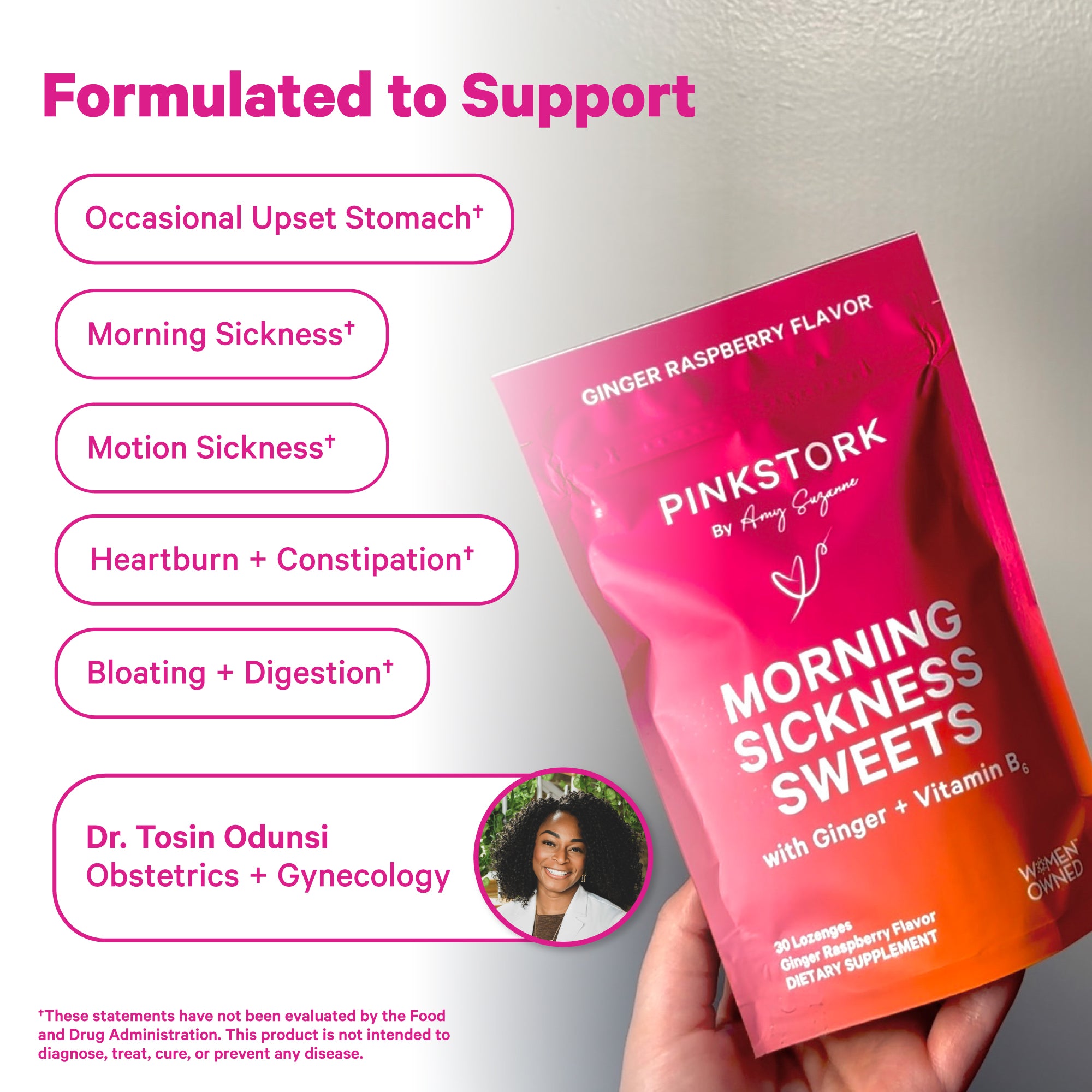 Morning Sickness Sweets - Ginger Raspberry