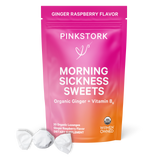 Pink Stork Morning Sickness Sweets, Ginger Raspberry Flavor.