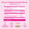 Pink Stork Magnesium Glycinate, L-Theanine, and Lemon Balm supplement facts panel.