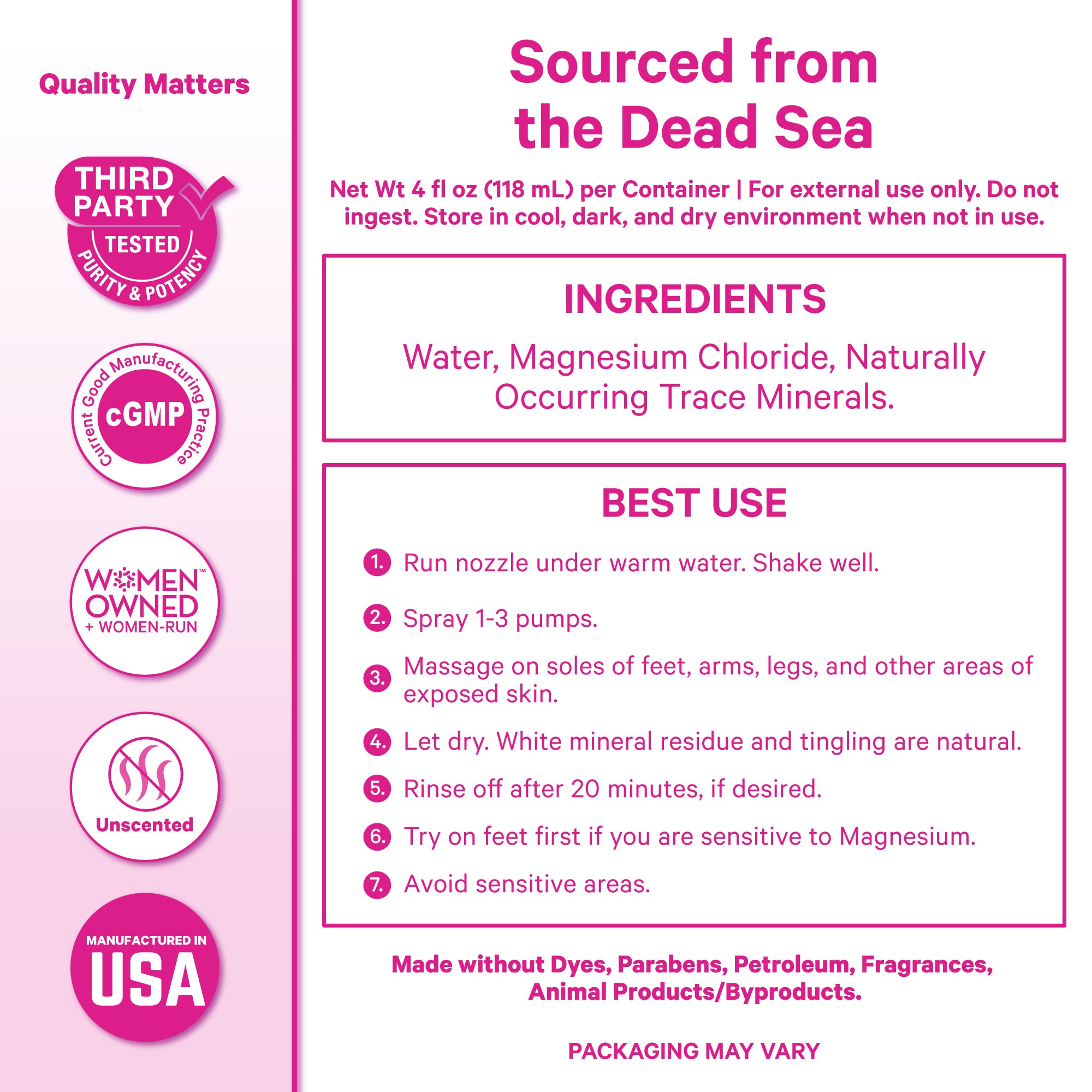 Magnesium Mist Spray