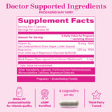 Pink Stork Magnesium supplement facts panel.