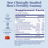 Pink Stork Men's Fertility Gummies supplement facts panel.