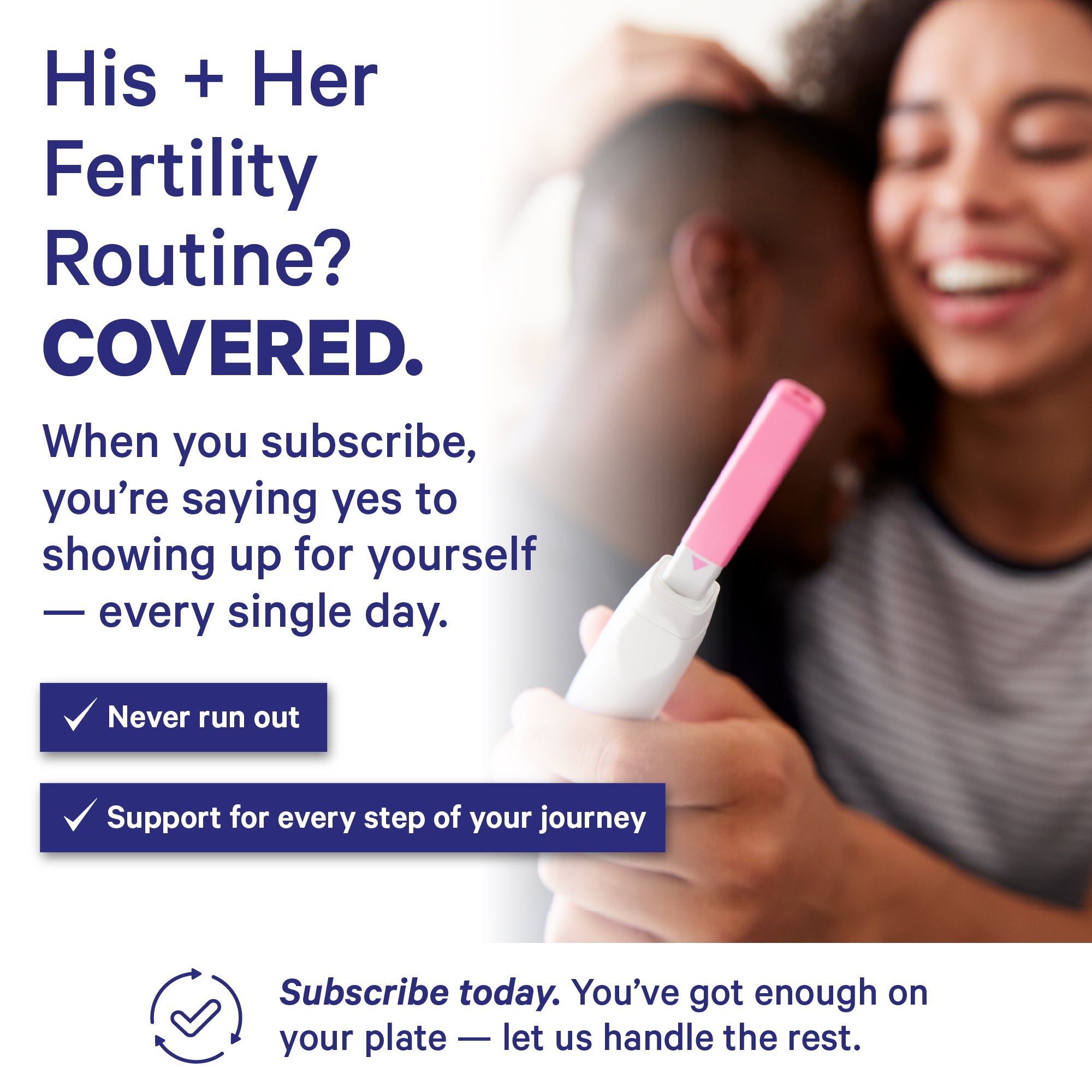 Couple holding a pregnancy test