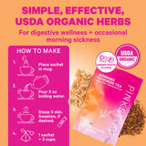 Simple, effective, USDA organic herbs. For Digestive Wellness + Occasional morning sickness.