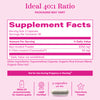 Pink Stork 40:1 Ratio Myo + D-Chiro Inositol supplement facts panel.