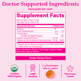 Pink Stork Morning Sickness Sweets - Ginger Raspberry supplement facts panel.