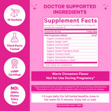 Pink Stork PMS Tea - Warm Cinnamon Flavor Supplement Facts.
