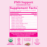 Pink Stork PMS Tea supplement facts panel.