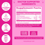 Pink Stork Postpartum Mood Support Gummies Supplement Facts. 