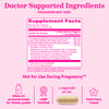 Pink Stork Postpartum Probiotic supplement facts panel.