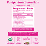 Pink Stork Recovery Tea supplement facts panel.