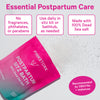 Bag of Pink Stork Postpartum Sitz Bath spilling out. Essential postpartum care. Recommended by OBGYNs + midwives.