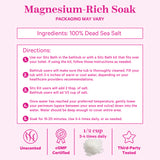 Pink Stork Postpartum Sitz Bath directions on how to use and list of ingredients.