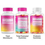 Pink Stork Postpartum Gummy Regimen Supplement Facts.