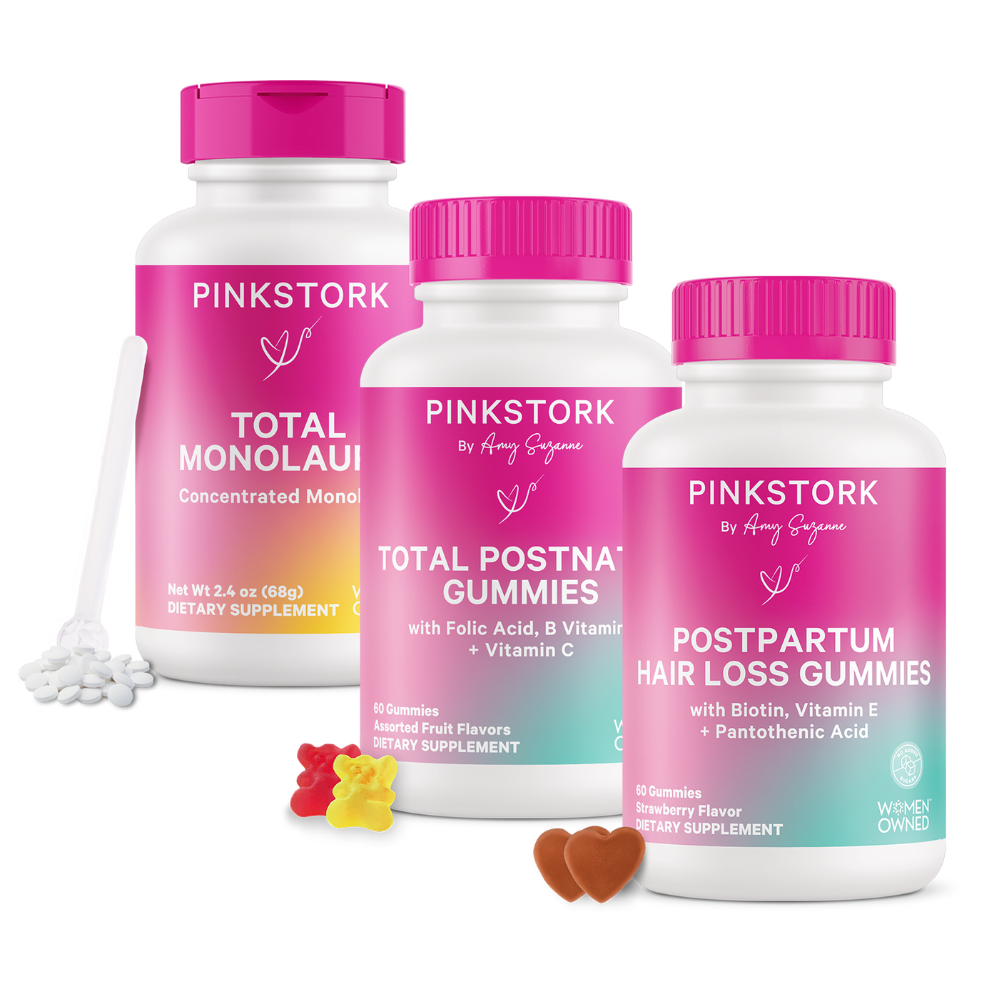Three Postpartum bottles