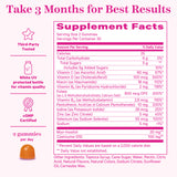 Pink Stork Premium Fertility Gummies supplement facts panel.