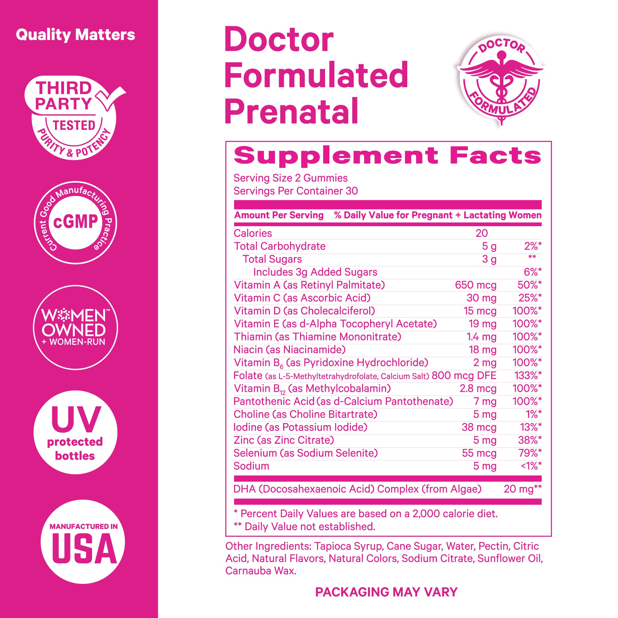 Premium Prenatal + DHA Gummies