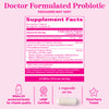 Pink Stork Prenatal Probiotic supplement facts panel.