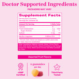 Pink Stork Probiotic Gummies supplement facts panel.